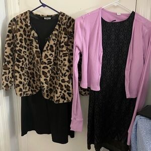Leopard Print Jacket and Pink Cardigan Set sold separately or bundled